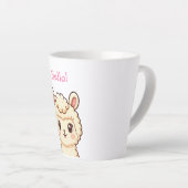 Süße Llama-Illustrationsdesign Milchtasse (Rechte Ecke)