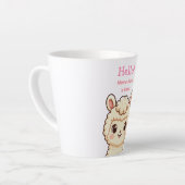 Süße Llama-Illustrationsdesign Milchtasse (Linke Ecke)