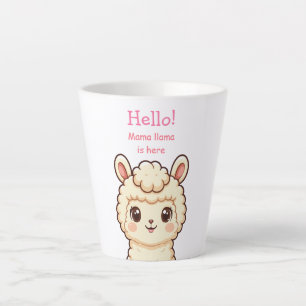 Süße Llama-Illustrationsdesign Milchtasse