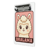 Süße Llama-Illustrationsdesign Mini Klemmbrett (Gewinkelt2)