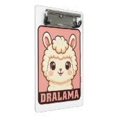 Süße Llama-Illustrationsdesign Mini Klemmbrett (Schrägansicht)