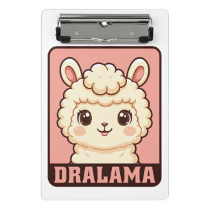 Süße Llama-Illustrationsdesign Mini Klemmbrett