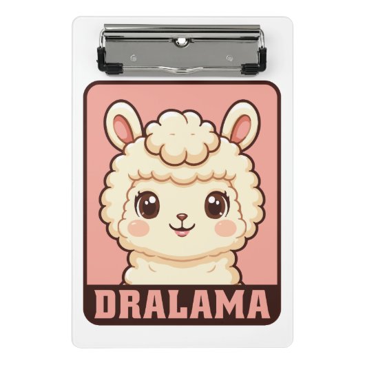 Süße Llama-Illustrationsdesign Mini Klemmbrett (Vorderseite)