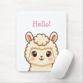 Süße Llama-Illustrationsdesign Mousepad (Mit Mouse)