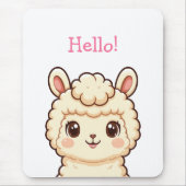 Süße Llama-Illustrationsdesign Mousepad (Vorne)