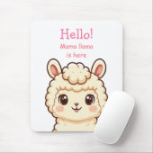 Süße Llama-Illustrationsdesign Mousepad (Mit Mouse)