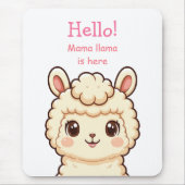 Süße Llama-Illustrationsdesign Mousepad (Vorne)