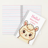 Süße Llama-Illustrationsdesign Notizblock (Innen)