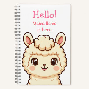 Süße Llama-Illustrationsdesign Notizblock