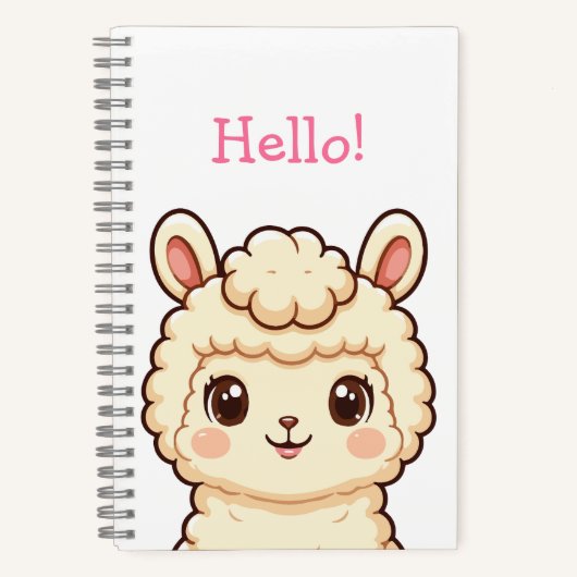 Süße Llama-Illustrationsdesign Notizblock (Vorderseite)