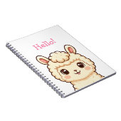 Süße Llama-Illustrationsdesign Notizblock (Rechte Seite)