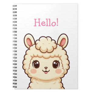 Süße Llama-Illustrationsdesign Notizblock
