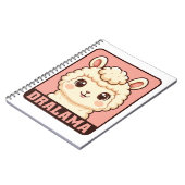 Süße Llama-Illustrationsdesign Notizblock (Linke Seite)
