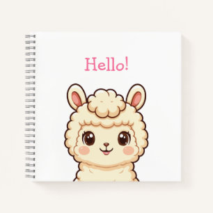Süße Llama-Illustrationsdesign Notizblock