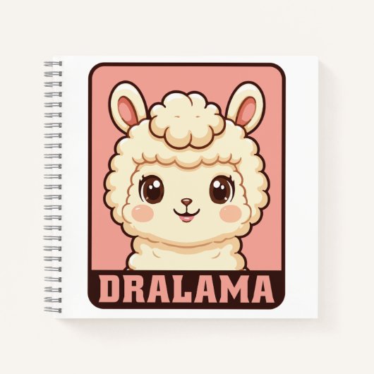 Süße Llama-Illustrationsdesign Notizblock (Vorderseite)