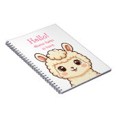Süße Llama-Illustrationsdesign Notizblock (Rechte Seite)