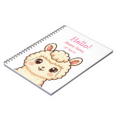 Süße Llama-Illustrationsdesign Notizblock (Linke Seite)