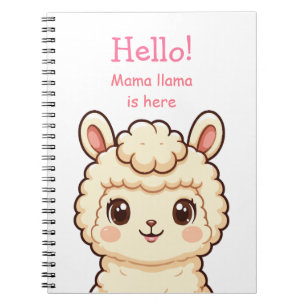 Süße Llama-Illustrationsdesign Notizblock