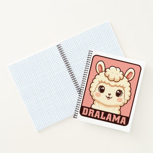 Süße Llama-Illustrationsdesign Notizblock (Innenseite)
