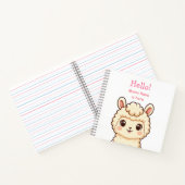Süße Llama-Illustrationsdesign Notizblock (Innenseite)