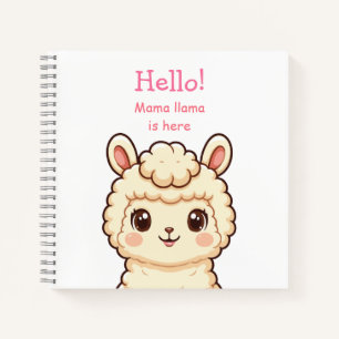 Süße Llama-Illustrationsdesign Notizblock