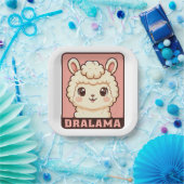 Süße Llama-Illustrationsdesign Pappteller (Party)