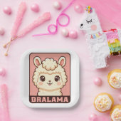 Süße Llama-Illustrationsdesign Pappteller (Party)