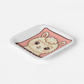 Süße Llama-Illustrationsdesign Pappteller (Gewinkelt)