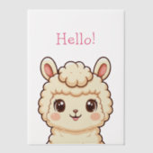 Süße Llama-Illustrationsdesign Pergament Einladungen (Vorderseite)