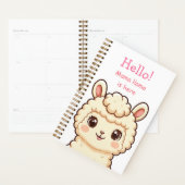 Süße Llama-Illustrationsdesign Planer (Anzeige)