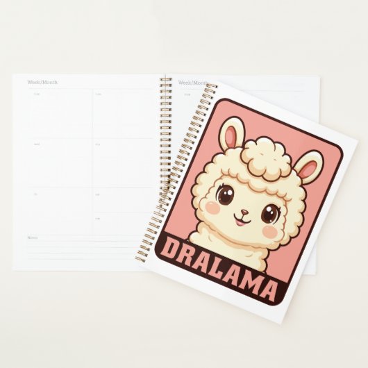 Süße Llama-Illustrationsdesign Planer (Anzeige)