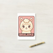 Süße Llama-Illustrationsdesign Post-it Klebezettel (Auf Schreibtisch)