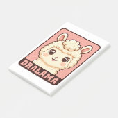 Süße Llama-Illustrationsdesign Post-it Klebezettel (angewinkelt)