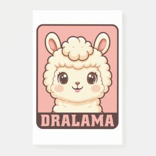 Süße Llama-Illustrationsdesign Post-it Klebezettel