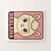 Süße Llama-Illustrationsdesign Puzzle (Horizontal)