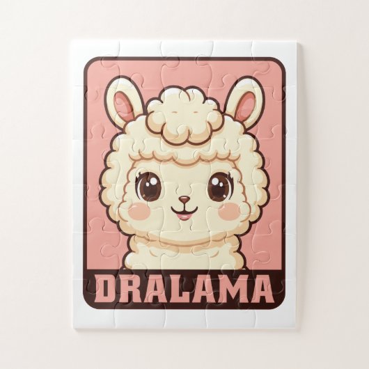Süße Llama-Illustrationsdesign Puzzle (Vertikal)