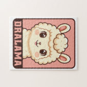 Süße Llama-Illustrationsdesign Puzzle (Horizontal)