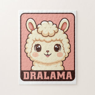 Süße Llama-Illustrationsdesign Puzzle