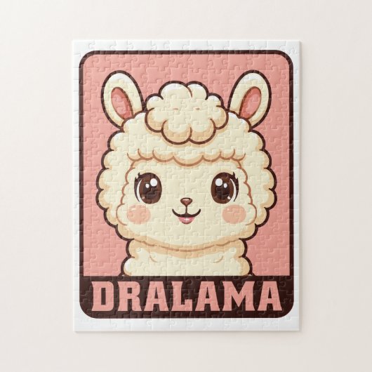 Süße Llama-Illustrationsdesign Puzzle (Vertikal)