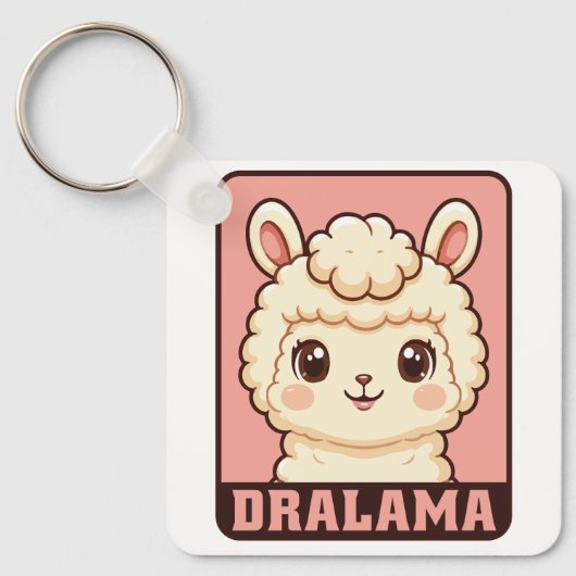Süße Llama-Illustrationsdesign Schlüsselanhänger (Vorderseite)