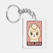 Süße Llama-Illustrationsdesign Schlüsselanhänger (Vorderseite links)