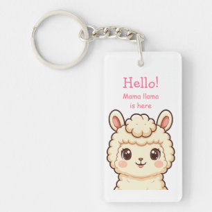 Süße Llama-Illustrationsdesign Schlüsselanhänger