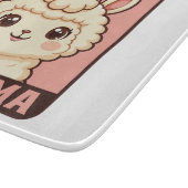 Süße Llama-Illustrationsdesign Schneidebrett (Ecke)