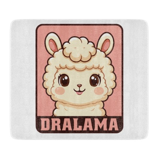 Süße Llama-Illustrationsdesign Schneidebrett (Vorderseite)