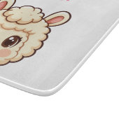 Süße Llama-Illustrationsdesign Schneidebrett (Ecke)