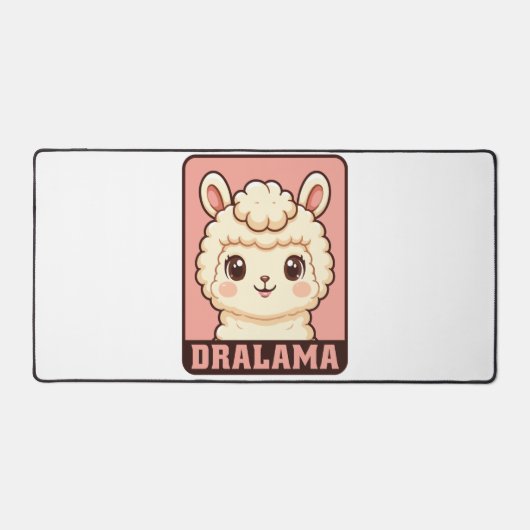 Süße Llama-Illustrationsdesign Schreibtischunterlage (Vorderseite)