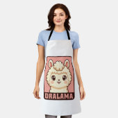 Süße Llama-Illustrationsdesign Schürze (Getragen)