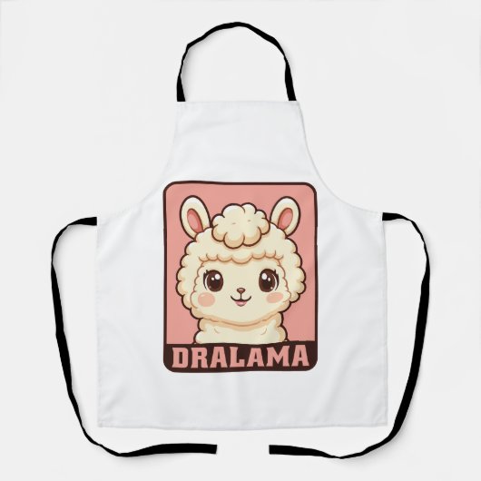 Süße Llama-Illustrationsdesign Schürze (Vorderseite)