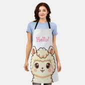 Süße Llama-Illustrationsdesign Schürze (Getragen)
