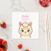 Süße Llama-Illustrationsdesign Serviette (Beispiel)